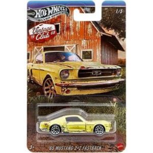 Hot Wheels 1:64 Vintage Club 1968 Silver Series (1965 Mustang 2+2 Fastback)