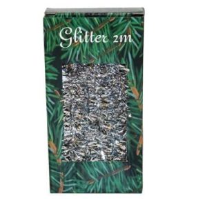 Julgransglitter Silver 2m