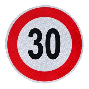 Dekal 30km/t med reflex 20cm
