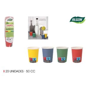 Shotglas Papp 50ml 20-p Färgade
