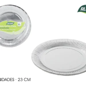Papptallrik 23cm 10-p Silver