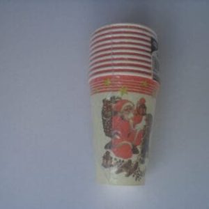 Pappmugg 200ml 10-p Julmotiv/Tomte