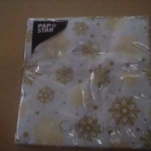 Servett 33x33cm 20-p Snöflingor