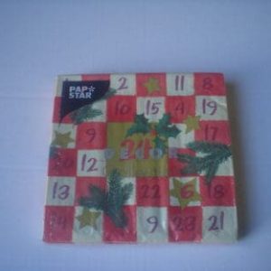 Servett 33x33cm 20-p Advent (Jul)