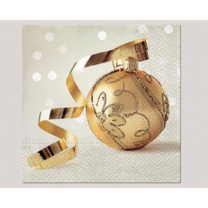 Servett 33x33cm 20-p Golden Ball