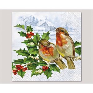 Servett 33x33cm 20-p Birds on Branch