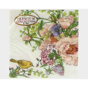 Servett 33x33cm 20-p Flower & Bird