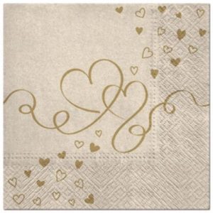 Servett 33x33cm 20-p Heart