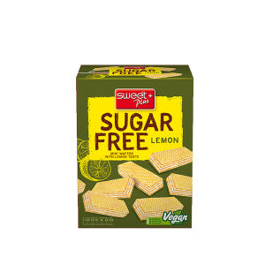 Wafers Mini Sockerfritt Sweet Plus med Citron Kräm 180g*10