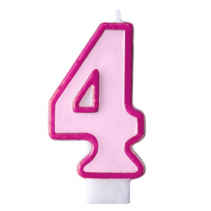 Sifferljus 4 rosa