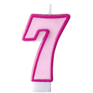 Sifferljus 7 rosa